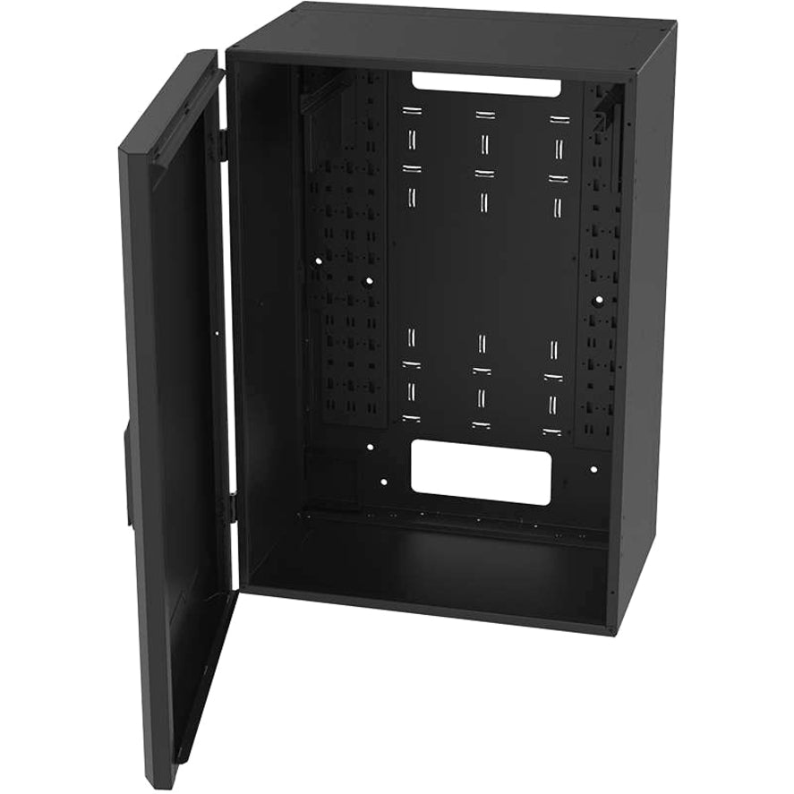 4RU Vertical Wall Mount Cabinet - Data Center Server Rack with Full Door | C2G VWMFD-4RU-36-B