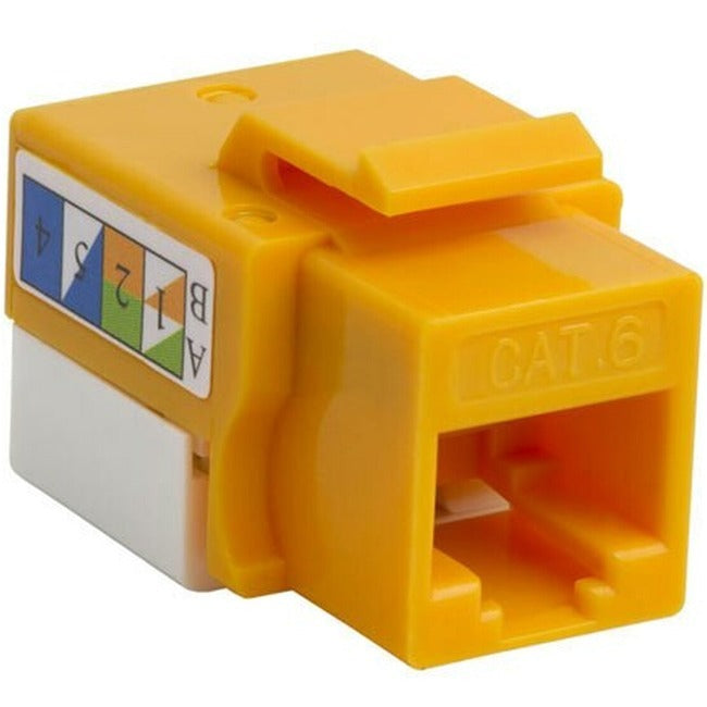 4Xem 10 Pack Cat6 Rj45 Keystone Jack Utp 110-Type (Yellow)