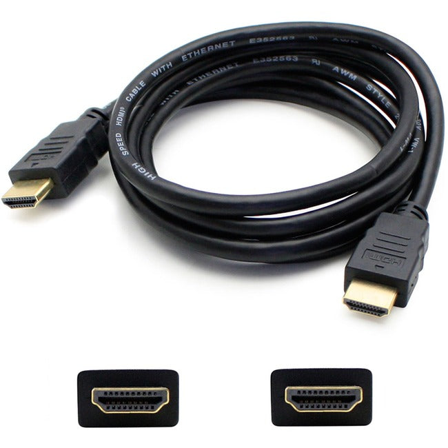 5Pk 50Ft Hdmi 1.4 Male To Hdmi 1.4 Male Black Cables Which Supports Ethernet Channel For Resolution Up To 4096X2160 (Dci 4K)