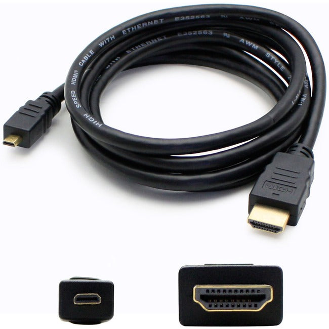 5Pk 6Ft Hdmi 1.4 Male To Micro-Hdmi 1.4 Male Black Cables For Resolution Up To 4096X2160 (Dci 4K)