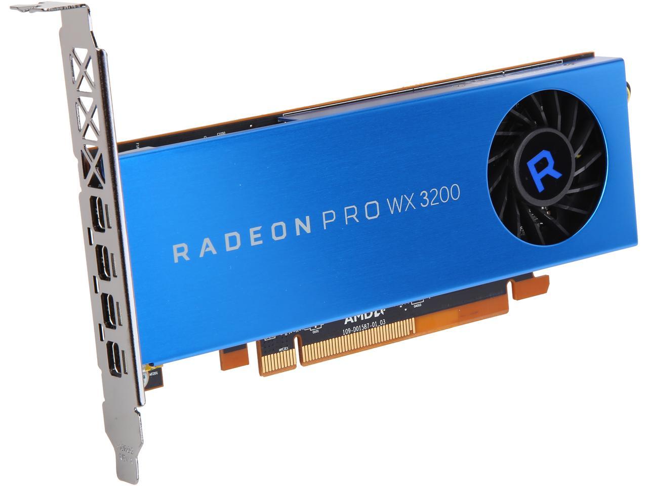 Amd Radeon Pro Wx 3200 100-506115 4Gb 128-Bit Gddr5 Pcie 3.0 X16 (X8 Electrical) Low Profile Workstation Video Card