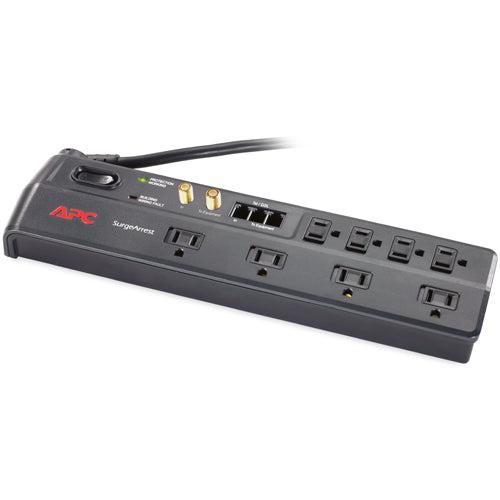 Apc Home/Office Surgearrest 8 Outlets With Tel2/Splitter And Coax Jacks, 120V Black 8 Ac Outlet(S) 1.83 M