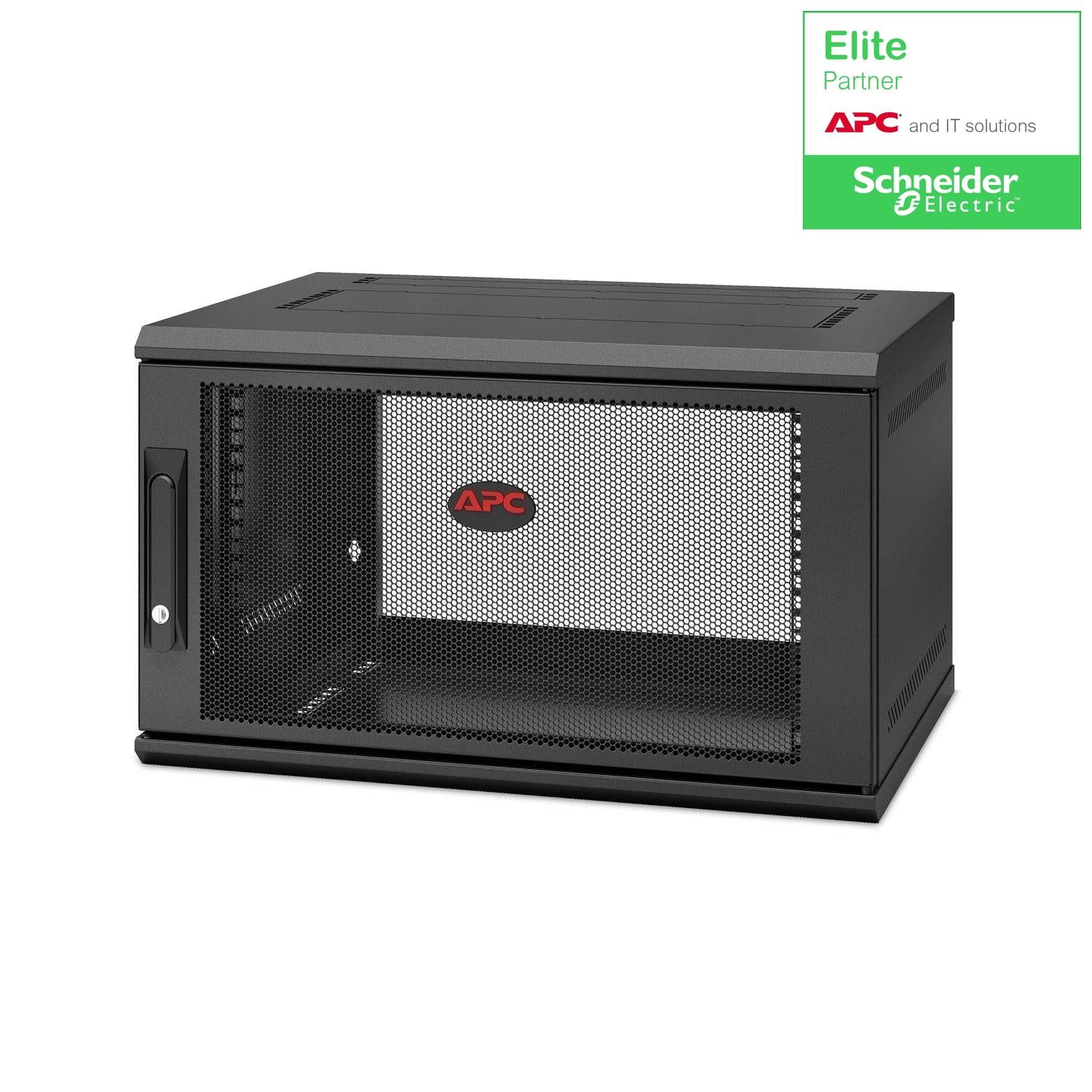 Apc Netshelter Wx 6U Single Hinged Wall-Mount Enclosure 400Mm Deep Wall Mounted Rack Black