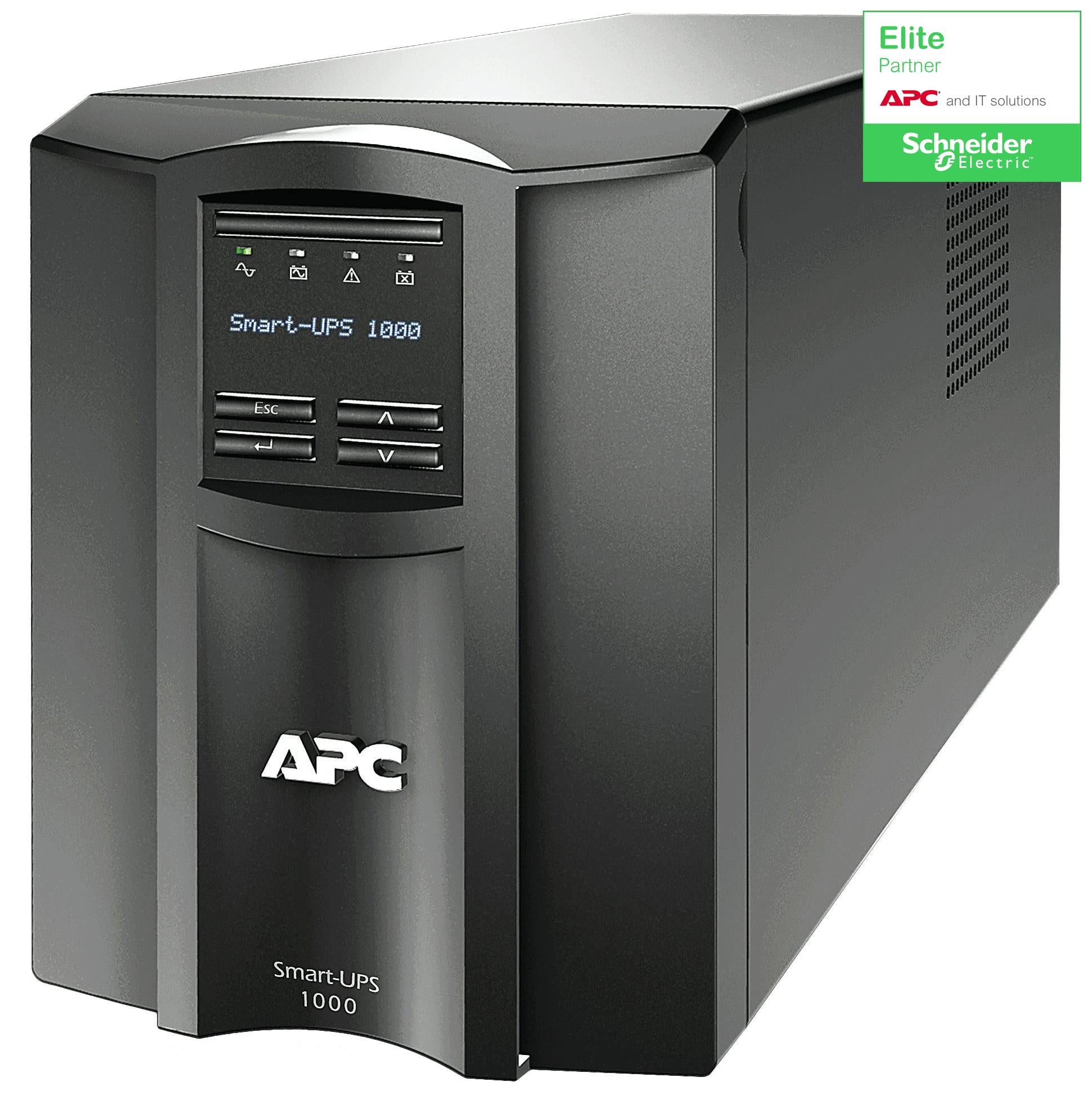 APC Smart-UPS 1000VA Tower - Line Interactive UPS with SmartConnect | SMT1000C