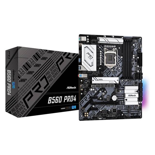 Asrock B560 Pro4 Socket Lga1200/ Intel B560/ Ddr4/ Sata3&Usb3.2/ M.2/ Atx Motherboard
