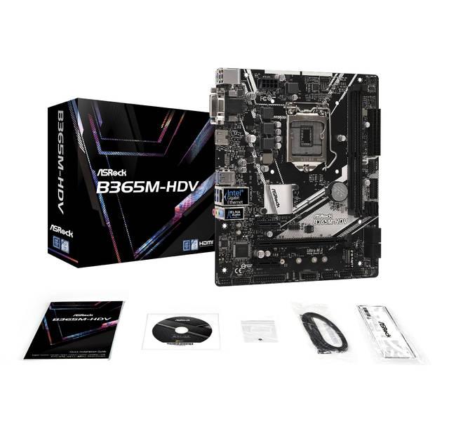 Asrock B365M-Hdv Lga1151/ Intel B365/ Ddr4/ Sata3&Usb3.1/ M.2/ A&Gbe/ Microatx Motherboard