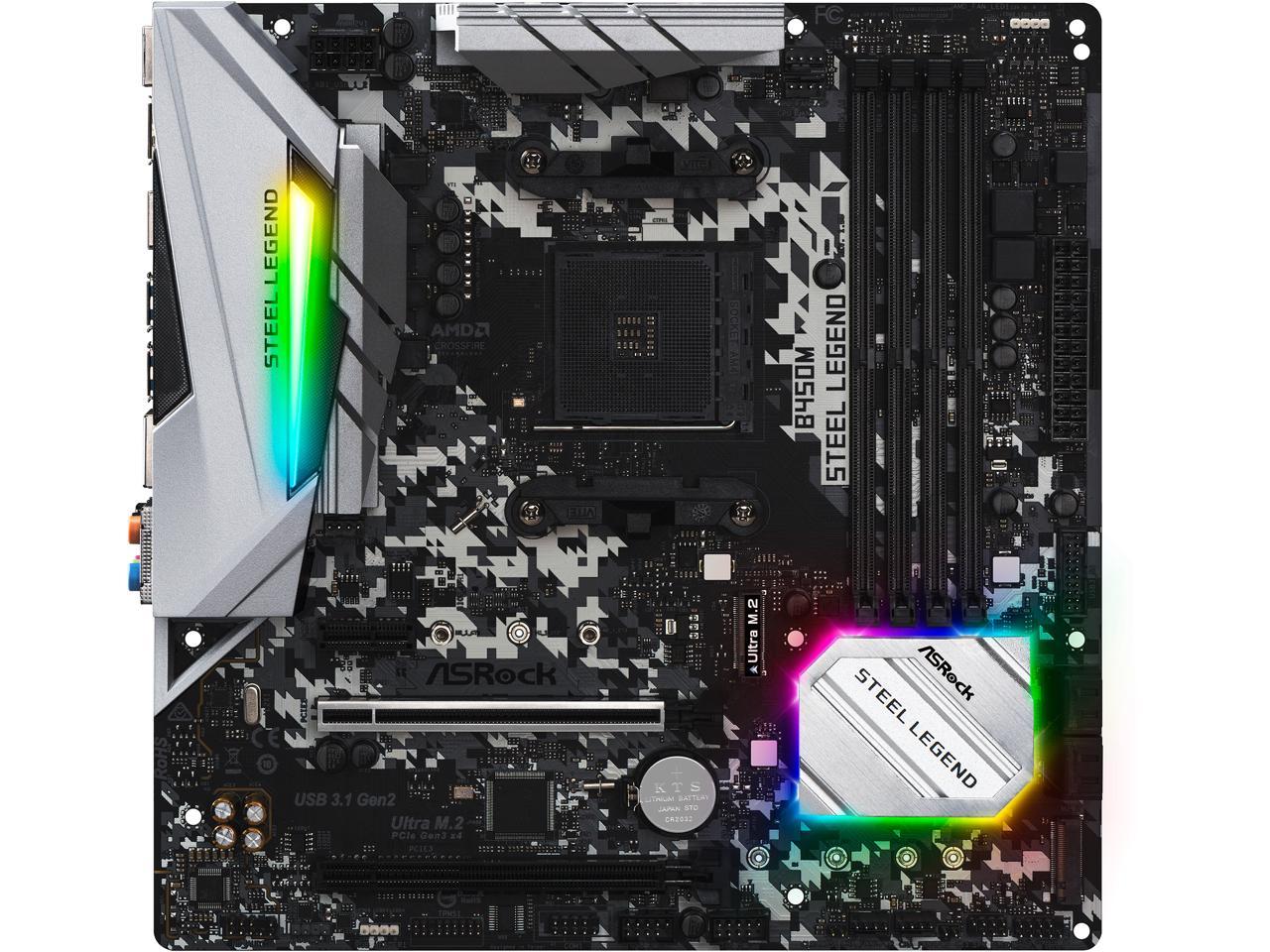 B450M Steel Legend セット＋AMD Ryzen 3 3100 Asrock B450M Steel Legend Am4 Amd Promontory B450 Sata 6Gb/S