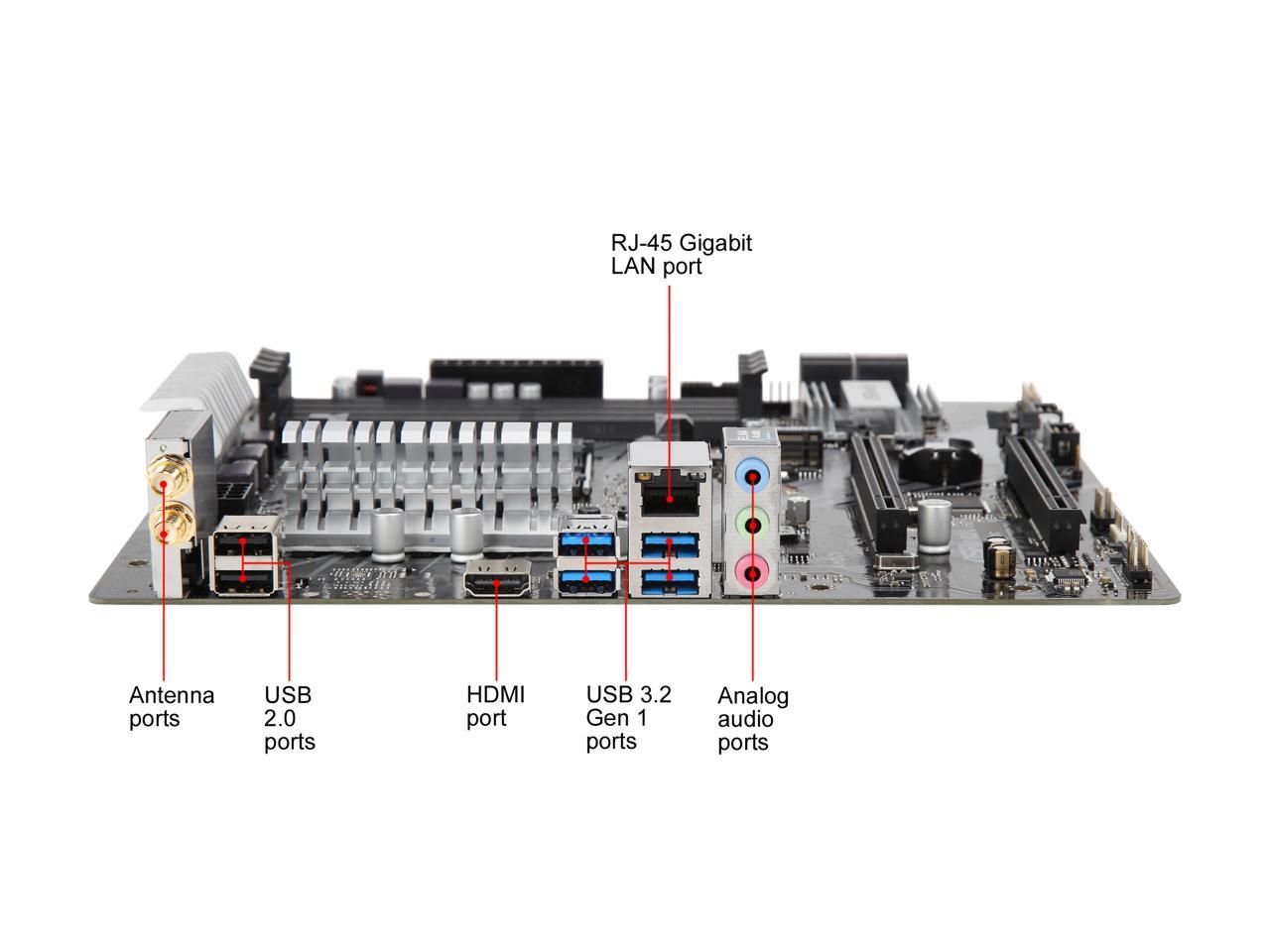 Asrock B450M/Ac Am4 Amd Promontory B450 Sata 6Gb/S Micro Atx Amd Motherboard