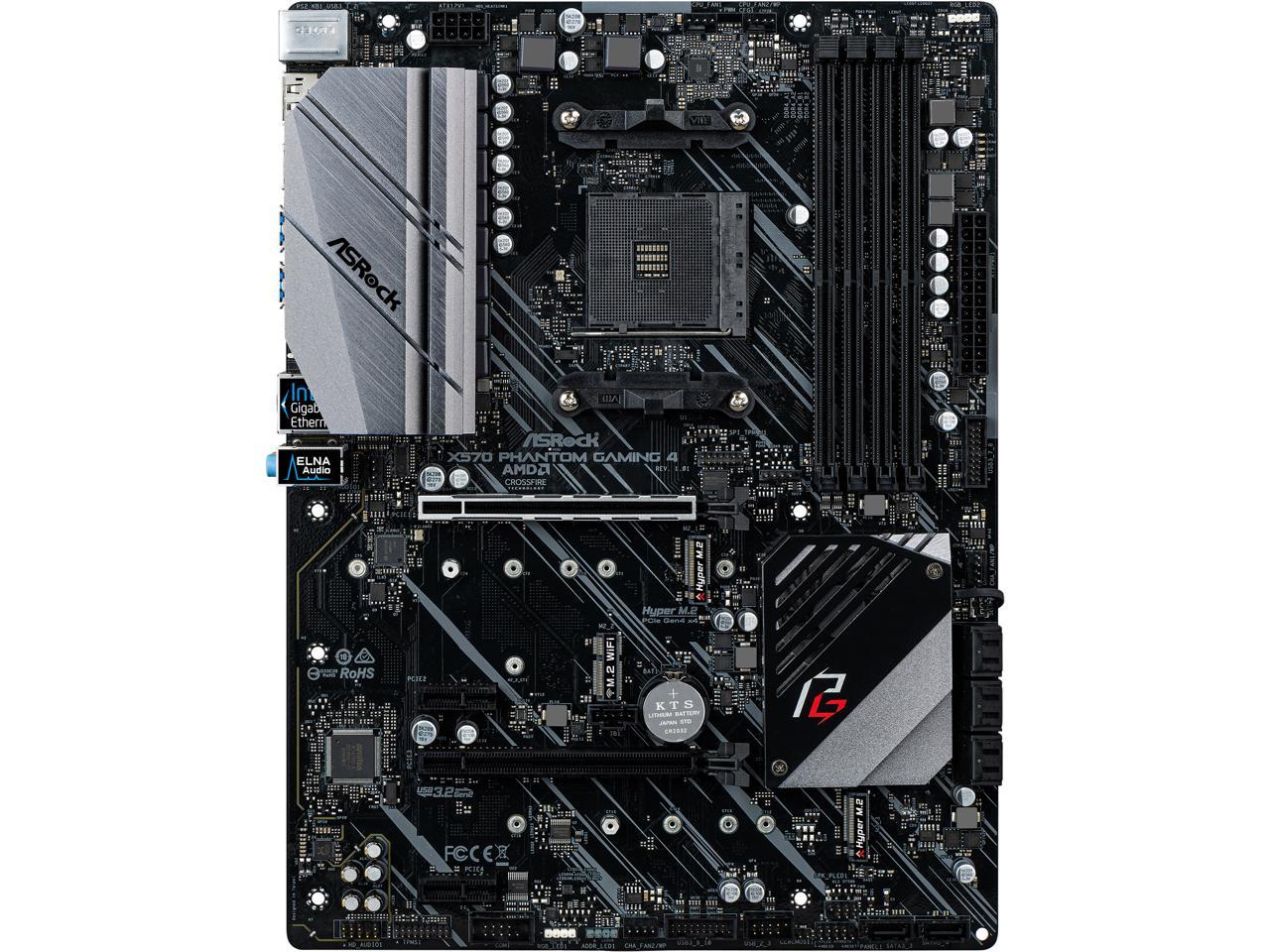 Asrock X570 Phantom Gaming 4 Am4 Amd X570 Sata 6Gb/S Atx Amd Motherboard