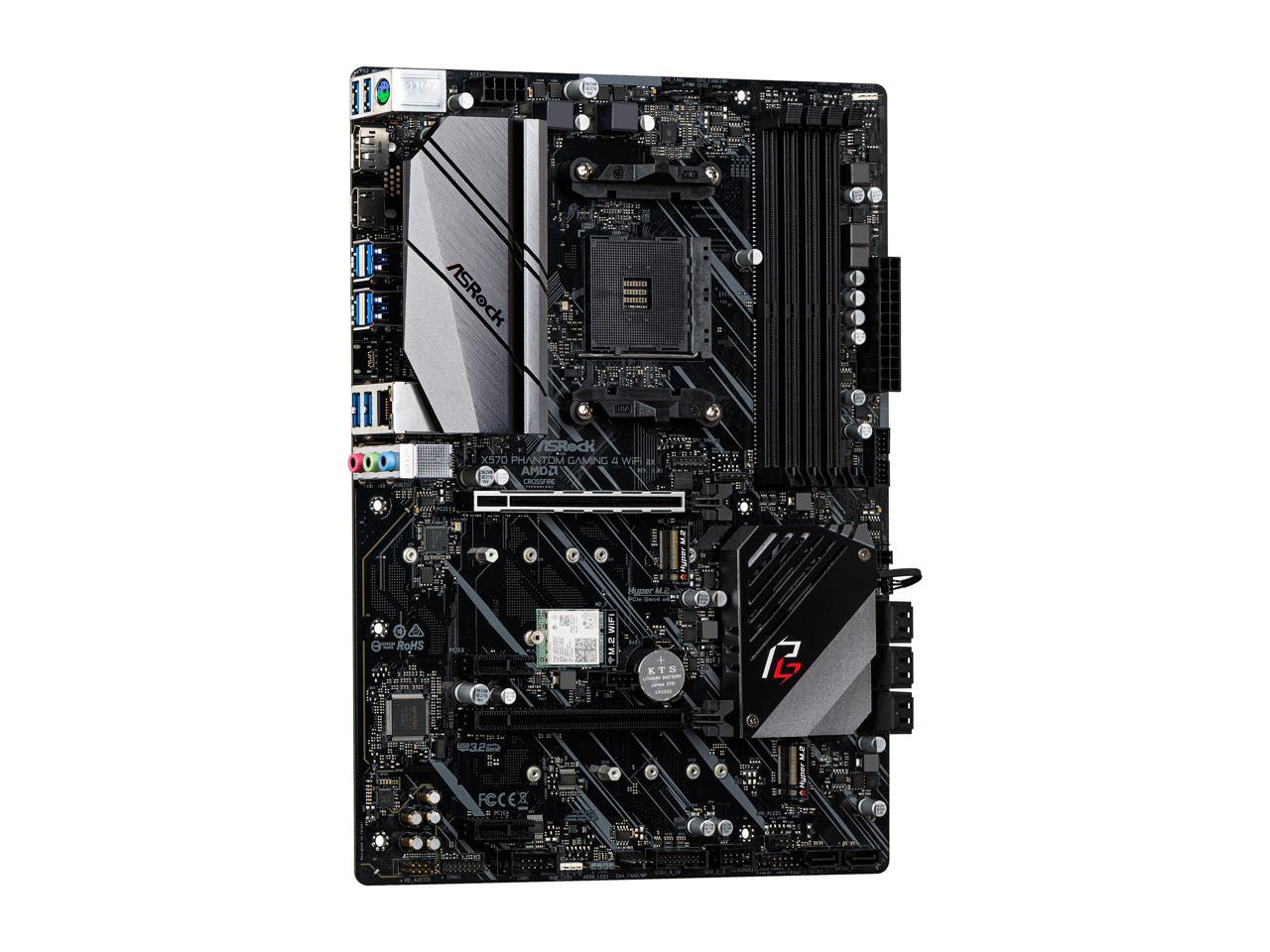 Asrock X570 Phantom Gaming 4 Wifi Ax Am4 Amd X570 Sata 6Gb/S Atx Amd Motherboard