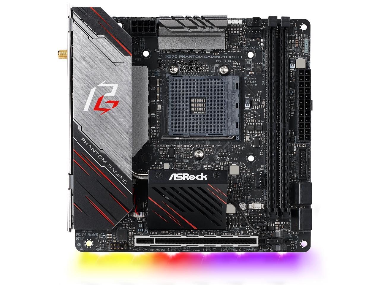 Asrock X570 Phantom Gaming-Itx/Tb3 Mini Itx Thunderbolt 3 Amd Motherboard