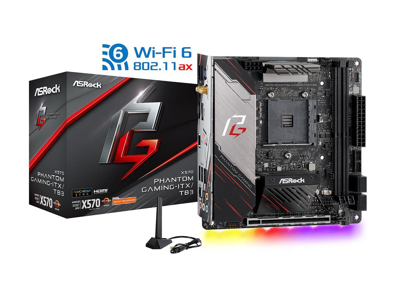 Asrock X570 Phantom Gaming-Itx/Tb3 Mini Itx Thunderbolt 3 Amd Motherboard