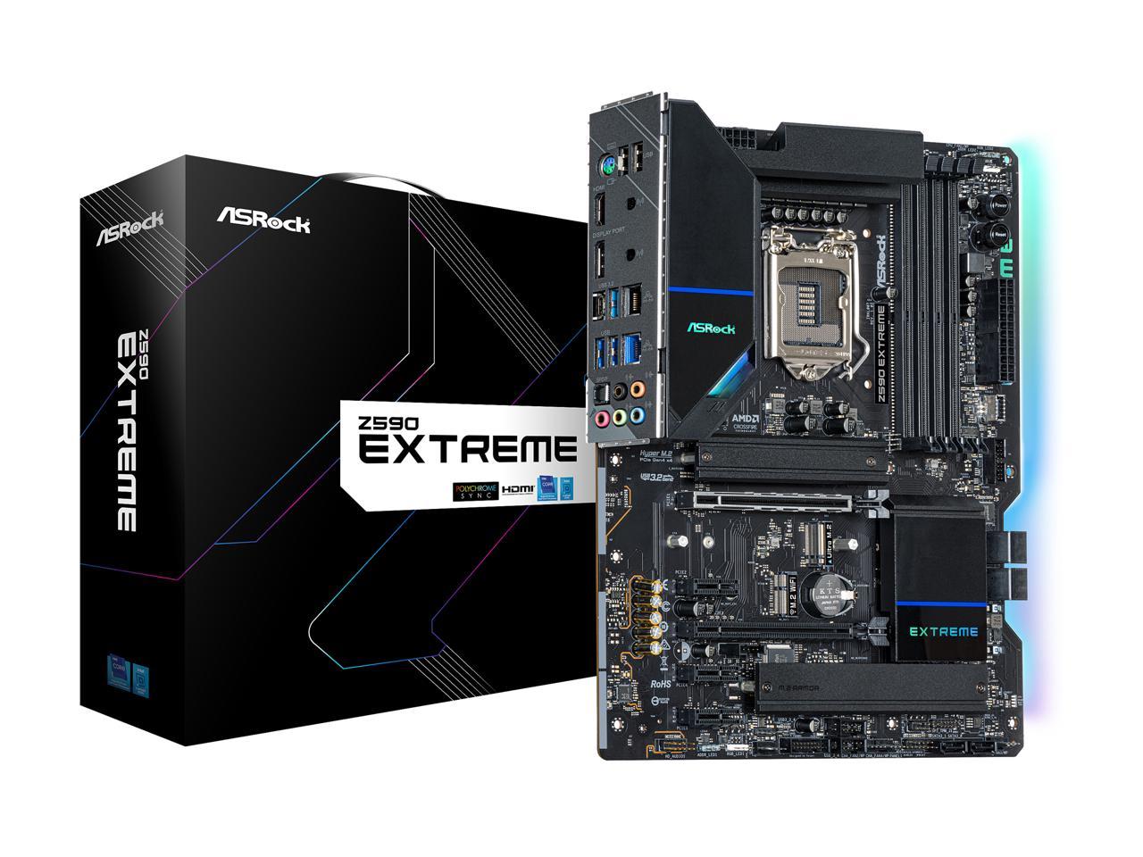 Asrock Z590 Extreme Lga 1200 Intel Z590 Sata 6Gb/S Atx Intel Motherboard