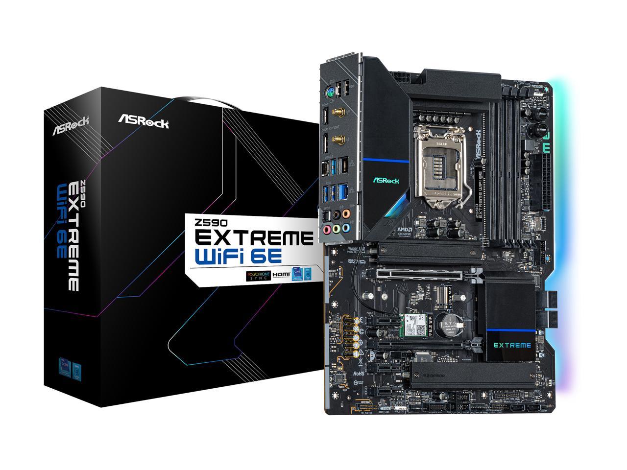 Asrock Z590 Extreme Wifi 6E Lga 1200 Intel Z590 Sata 6Gb/S Atx Intel Motherboard