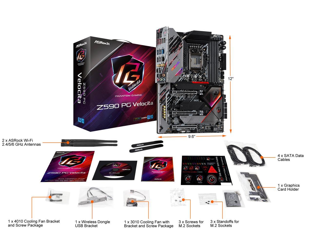 Asrock Z590 Pg Velocita Lga 1200 Intel Z590 Sata 6Gb/S Atx Intel Motherboard