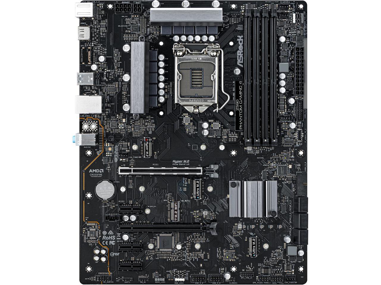 Asrock Z590 Phantom Gaming 4 Lga 1200 Intel Z590 Sata 6Gb/S Atx Intel Motherboard