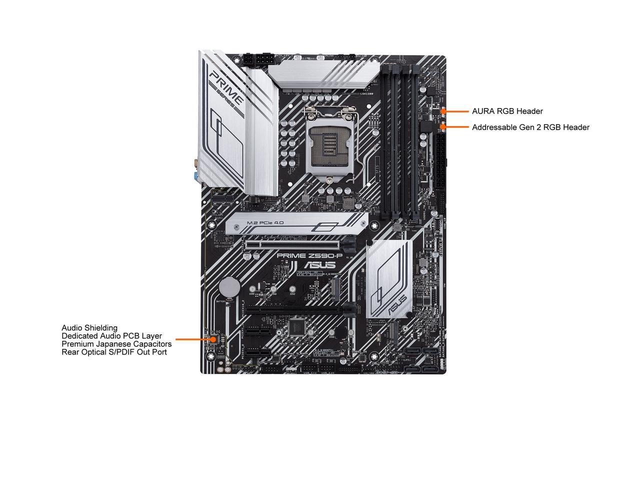 Asus Prime Z590-P Lga 1200 Intel Z590 Sata 6Gb/S Atx Intel Motherboard