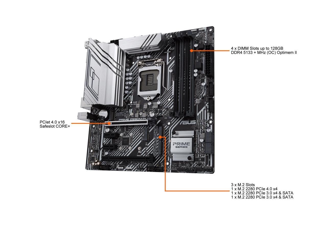 Asus Prime Z590M-Plus Lga 1200 Intel Z590 Sata 6Gb/S Micro Atx Intel Motherboard