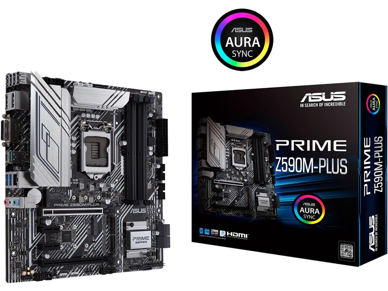 Asus Prime Z590M-Plus Lga 1200 Intel Z590 Sata 6Gb/S Micro Atx Intel Motherboard