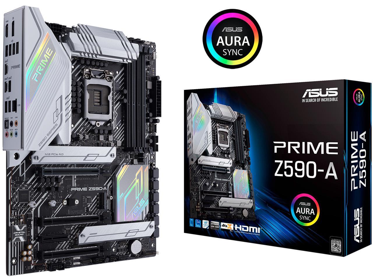 Asus Prime Z590-A Lga 1200 (Intel 11Th/10Th Gen) Atx Motherboard (14+2 Drmos Power Stages, 3 X
