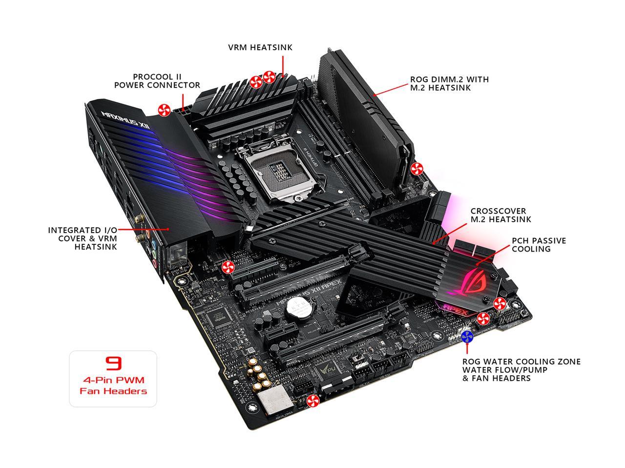 Asus Rog Maximus Xii Apex (Wifi 6) Lga 1200 Intel Z490 Sata 6Gb/S Atx Intel Motherboard (16 Power