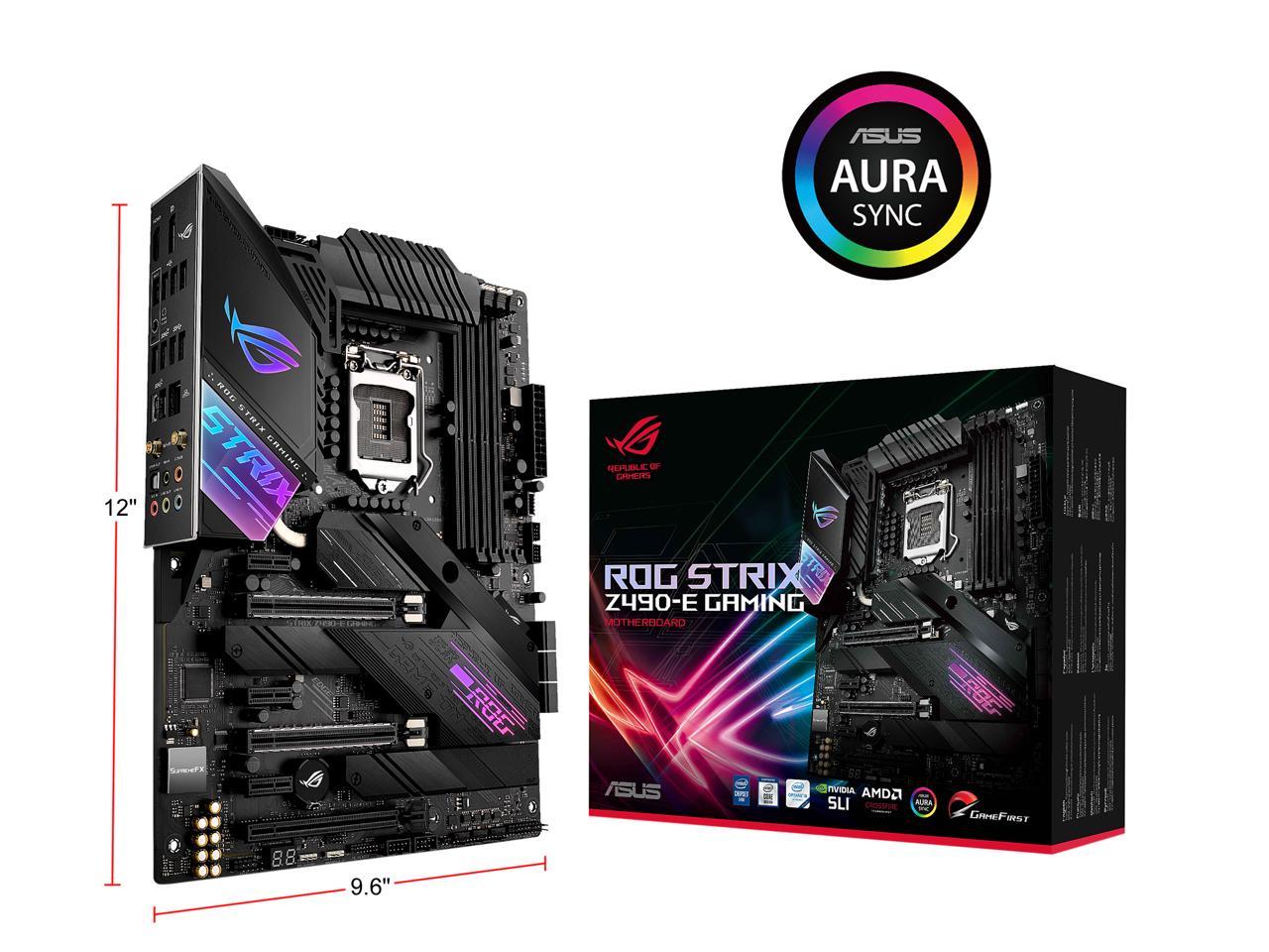 Asus Rog Strix Z490-E Gaming Lga 1200 (Intel 10Th Gen) Intel Z490 (Wifi 6) Sata 6Gb/S Atx Intel