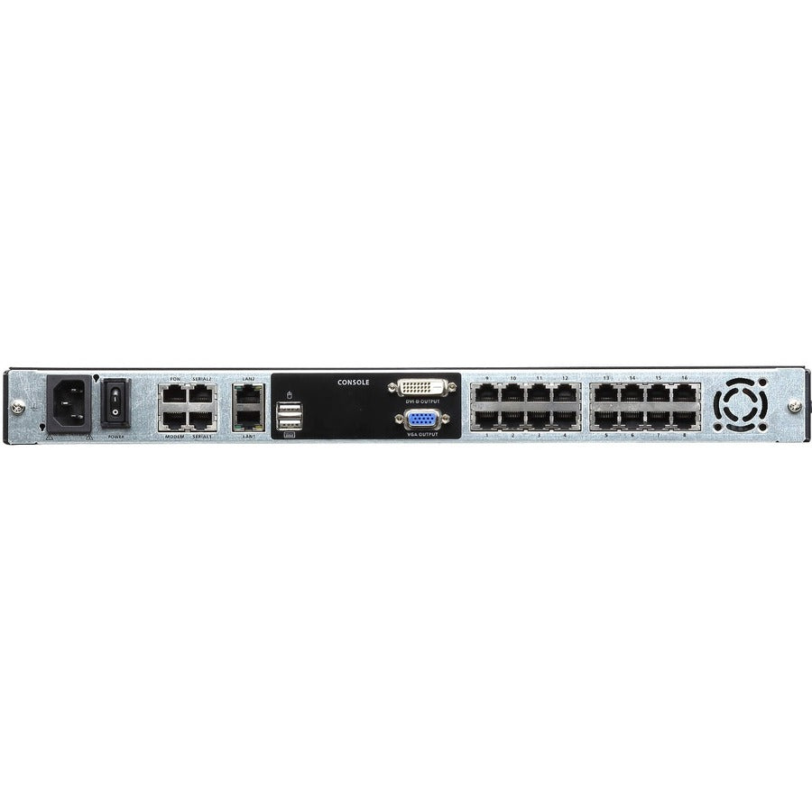 ATEN 16-Port Cat 5 Dual Rail LCD KVM Over IP Switch 1 Local / 1 Remote User Access-TAA Compliant KL1116VN