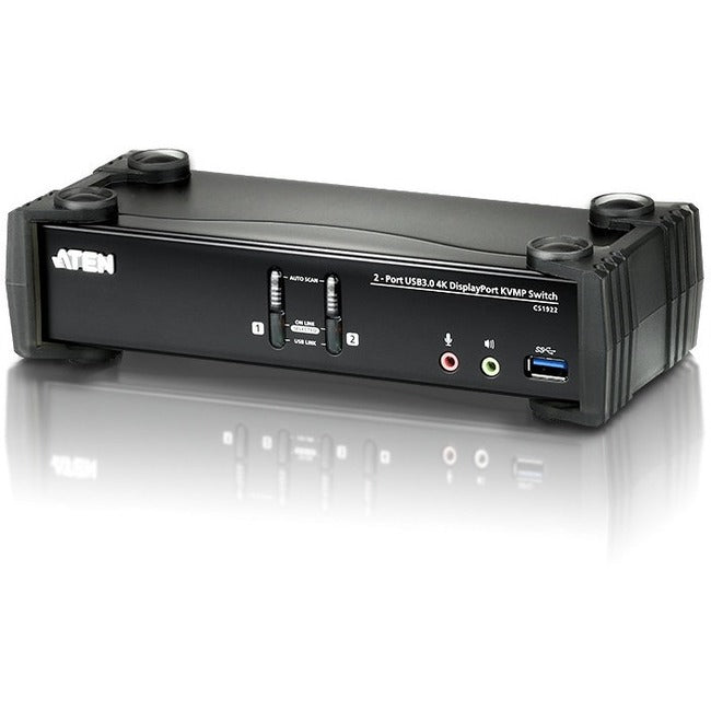 ATEN 2-Port USB 3.0 4K DisplayPort KVMP Switch-TAA Compliant CS1922