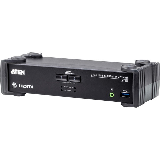 ATEN 2-Port USB 3.0 4K HDMI KVMP Switch CS1822
