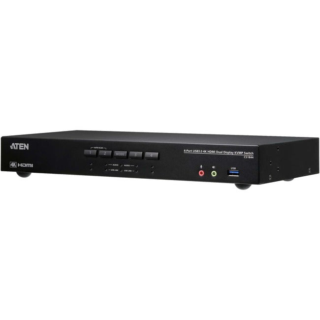 ATEN 4-Port USB 3.0 4K HDMI Dual Display KVMP Switch CS1844