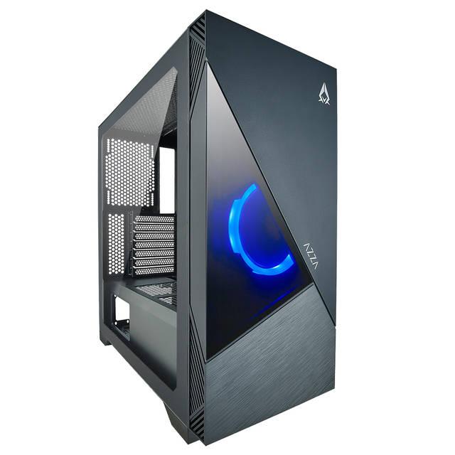 Azza Csaz-440 Eclipse No Power Supply Atx Mid Tower Case W/ Window (Black)