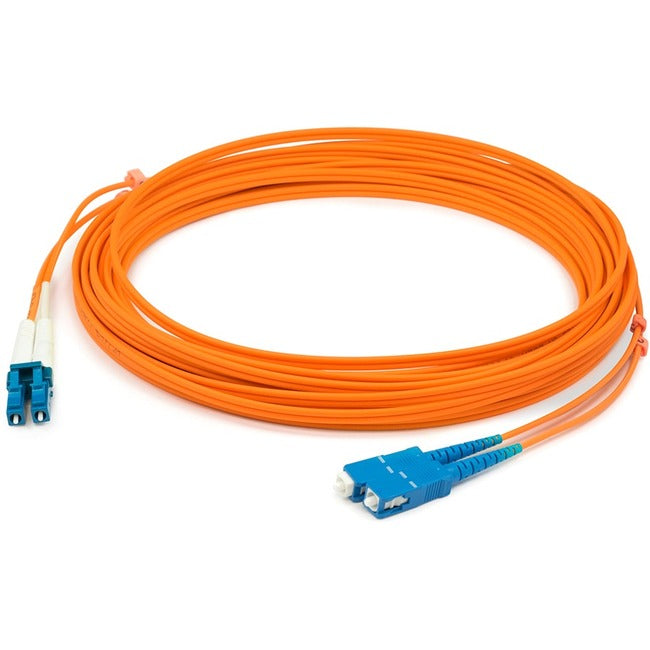 AddOn 0.5m LC (Male) to SC (Male) Orange OM1 Duplex Fiber OFNR (Riser-Rated) Patch Cable ADD-SC-LC-0.5M6MMF