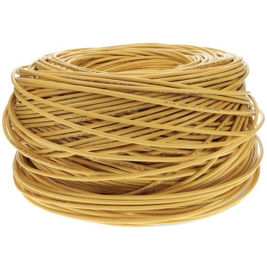 AddOn 1000ft Non-Terminated Yellow Cat6 Straight UTP PVC Copper Patch Cable ADD-CAT6BULK1K-YW