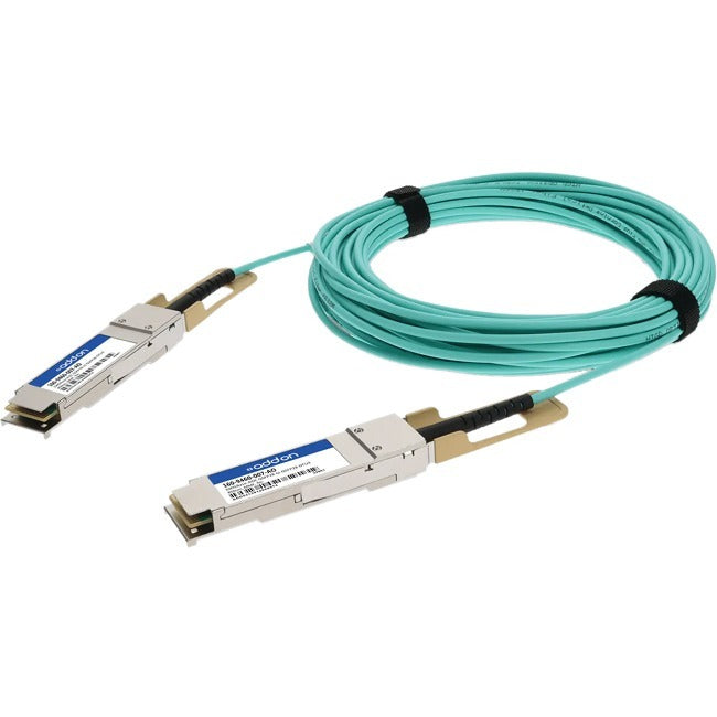 Addon - 100Gbase-Aoc Direct Attach Cable - Taa Compliant - Qsfp28 To Qsfp28 - 7 M - Fiber Optic - Otu4 - Active