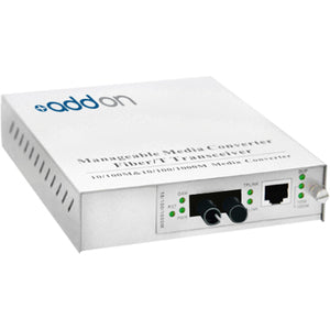 Addon 10/100/1000Base-Tx(Rj-45) To 1000Base-Bxu(St) Bidi Smf 1310Nm/1550Nm 20Km Managed Media Converter
