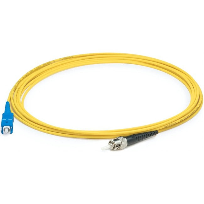 AddOn 20m SC (Male) to ST (Male) Straight Yellow OS2 Simplex Plenum Fiber Patch Cable ADD-ST-SC-20MS9SMFP