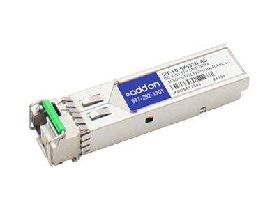 AddOn MRV SFP-FD-BX53TH Compatible TAA Compliant OC-3-BX SFP Transceiver (SMF, 1550nmTx/1310nmRx, 40km, LC, DOM) SFP-FD-BX53TH-AO