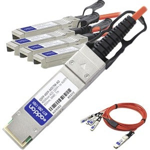 AddOn MSA and TAA Compliant 40GBase-AOC QSFP+ to 4xSFP+ Direct Attach Cable (850nm, MMF, 7m) QSFP-4SFP-AOC7M-AO