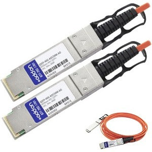 AddOn MSA and TAA Compliant 40GBase-AOC QSFP+ to QSFP+ Direct Attach Cable (850nm, MMF, 50m) QSFP-40G-AOC50M-AO