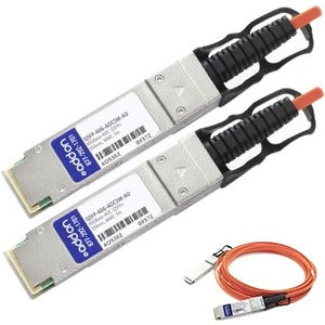 AddOn MSA and TAA Compliant 40GBase-AOC QSFP+ to QSFP+ Direct Attach Cable (850nm, MMF, 5m) QSFP-40G-AOC5M-AO