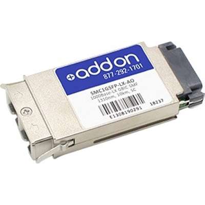 AddOn SMC Networks SMC1GSFP-LX Compatible TAA Compliant 1000Base-LX SFP Transceiver (SMF, 1310nm, 10km, LC) SMC1GSFP-LX-AO