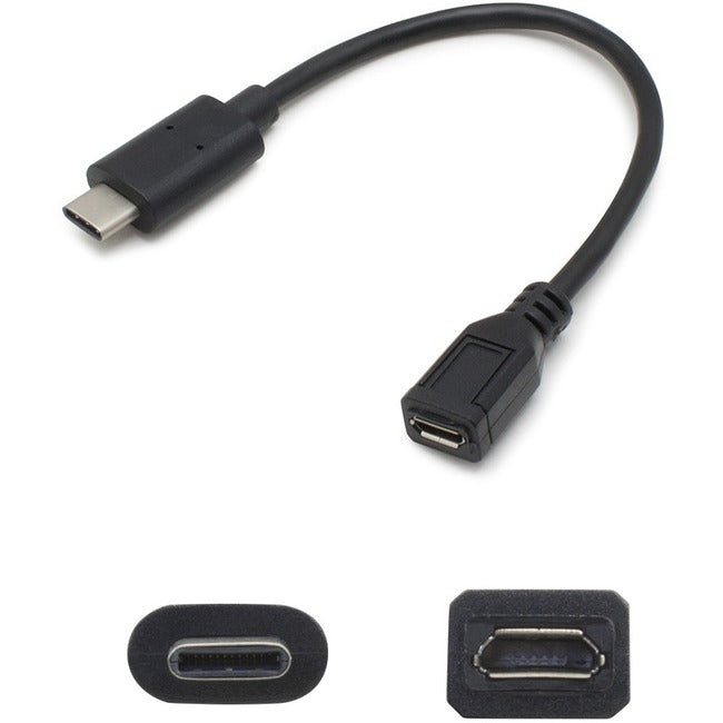 AddOn USB 3.1 (C) Male to Micro-USB 2.0 (B) Female Black Adapter USBC2MUSB2FB
