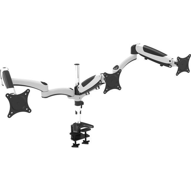 Amer Mounts Hydra Hydra3Xl Desk Mount For Monitor, Display Screen, Flat Panel Display, Curved Screen Display - White, Chrome, Black