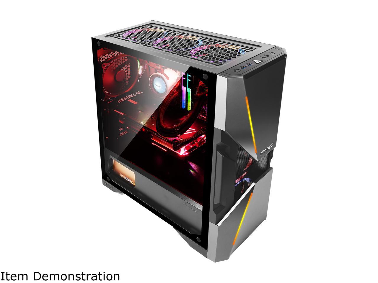 Antec Dark Avenger Da601 E-Atx Mid Tower Case/Argb Motherboard Sync/Tempered Glass/Prizm 120 Argb Fan Included