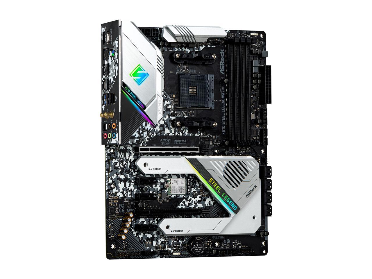 Asrock X570 Steel Legend Wifi Ax Am4 Amd X570 Sata 6Gb/S Atx Amd Motherboard