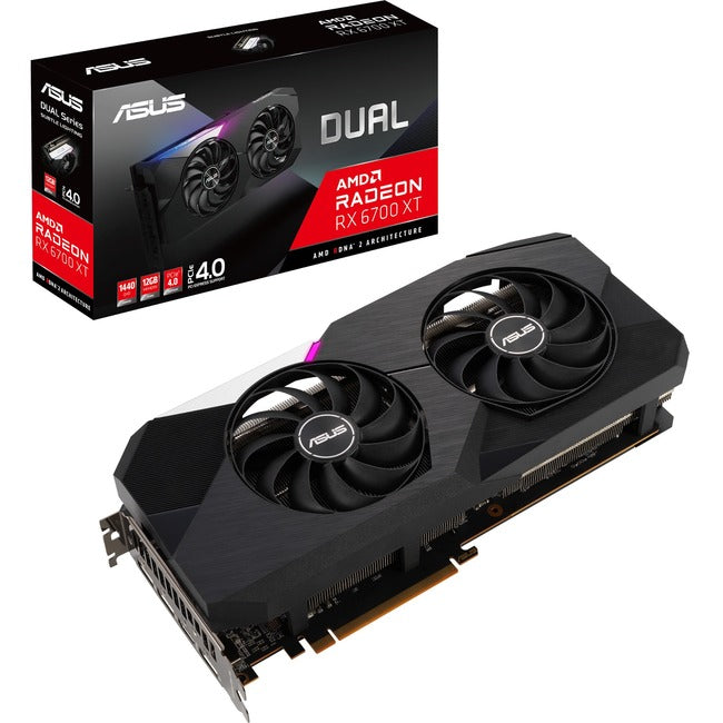 Asus AMD Radeon RX 6700 XT Graphic Card - 12 GB GDDR6 DUAL-RX6700XT-12G