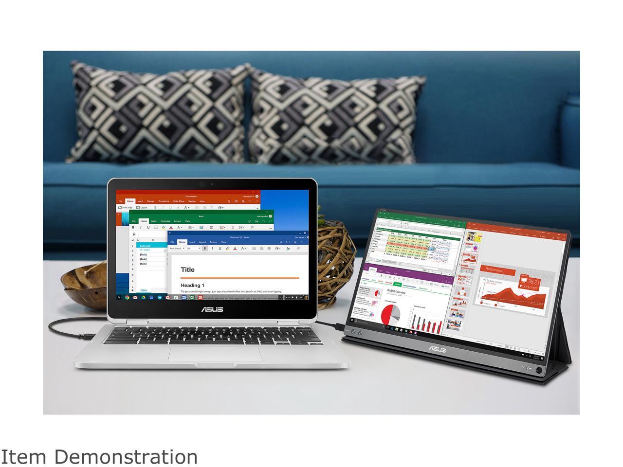 Asus Mb16Ac 15.6 Inch 800:1 5Ms Full Hd Ips Usb Type-C Portable Eye Care Monitor (Silver+Black)