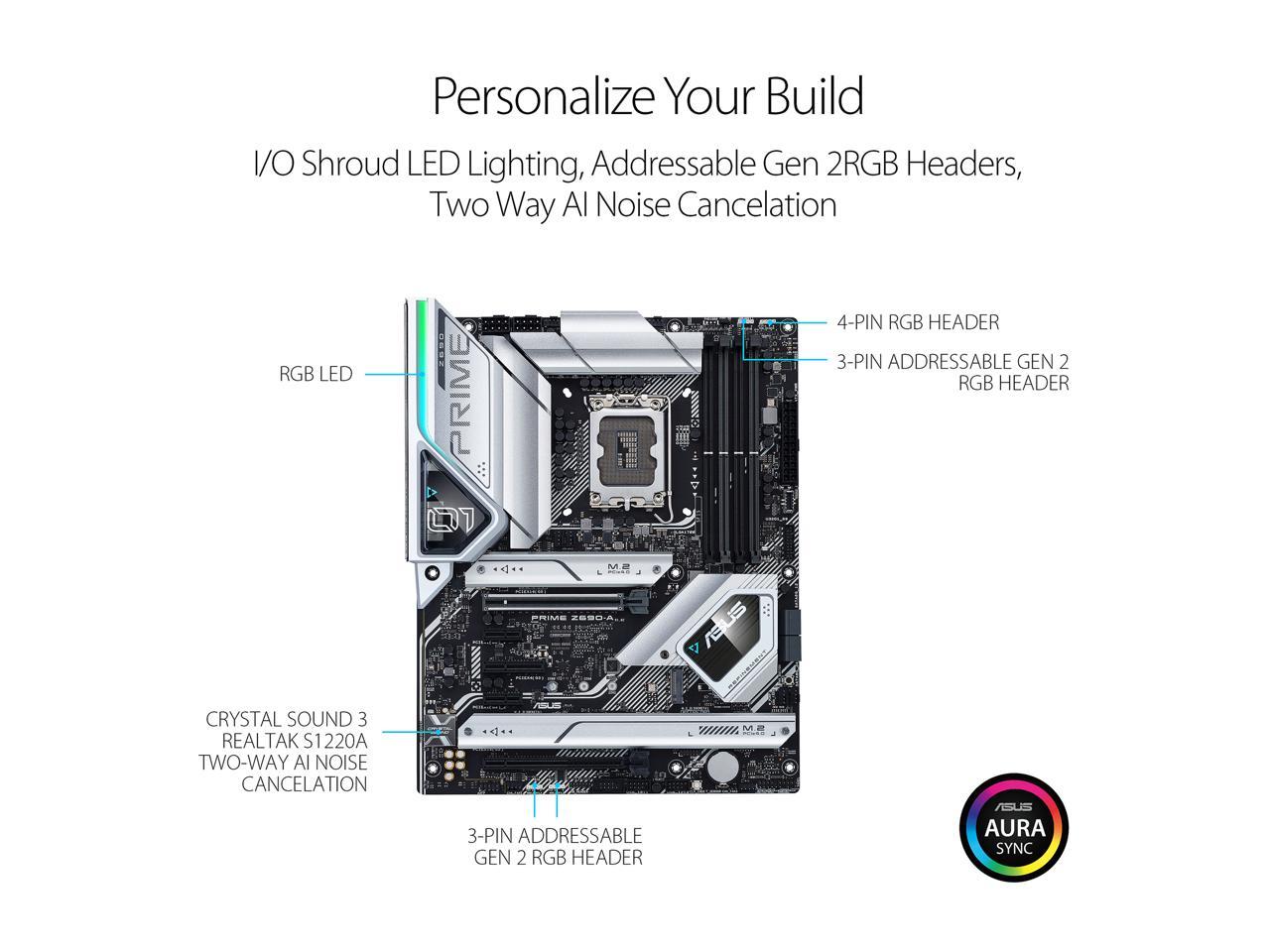 Asus Prime Z690-A Socket Lga1700/ Intel Z690/ Ddr5/ Sata3&Usb3.2/ M.2/ Atx Motherboard