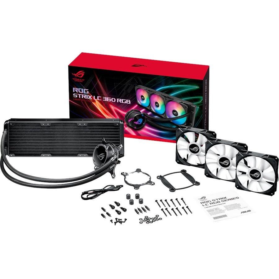 Asus Rog Strix Lc 360 Rgb All-In-One Liquid Cpu Cooler 360Mm Radiator, Intel 115X/2066 And Amd