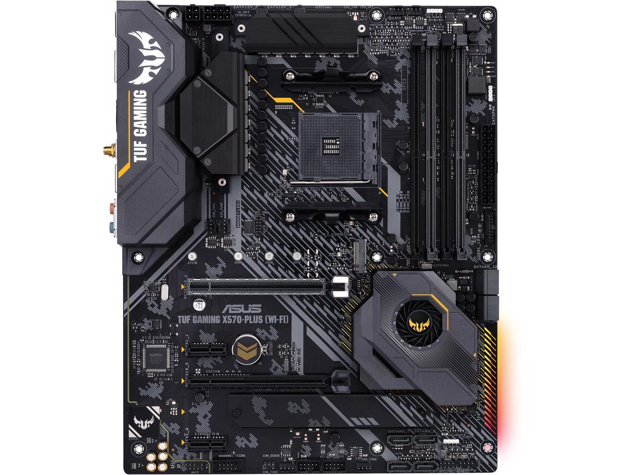Asus Tuf Gaming X570-Plus (Wi-Fi) Socket Am4/ Amd X570/ Ddr4/ Sata3&Usb3.2/ M.2/ A&V&Gbe/ Wifi&Bluetooth/ Atx Motherboard